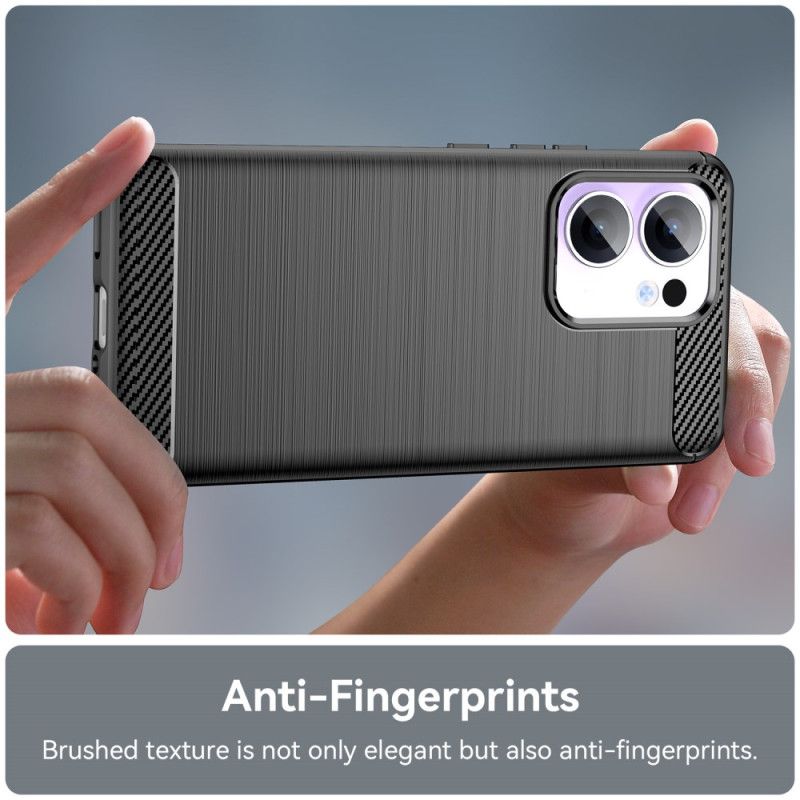 Etui Oppo Reno 13f 4g / 5g / 13 Fs 5g Szczotkowane Włókno Węglowe Etui Ochronne