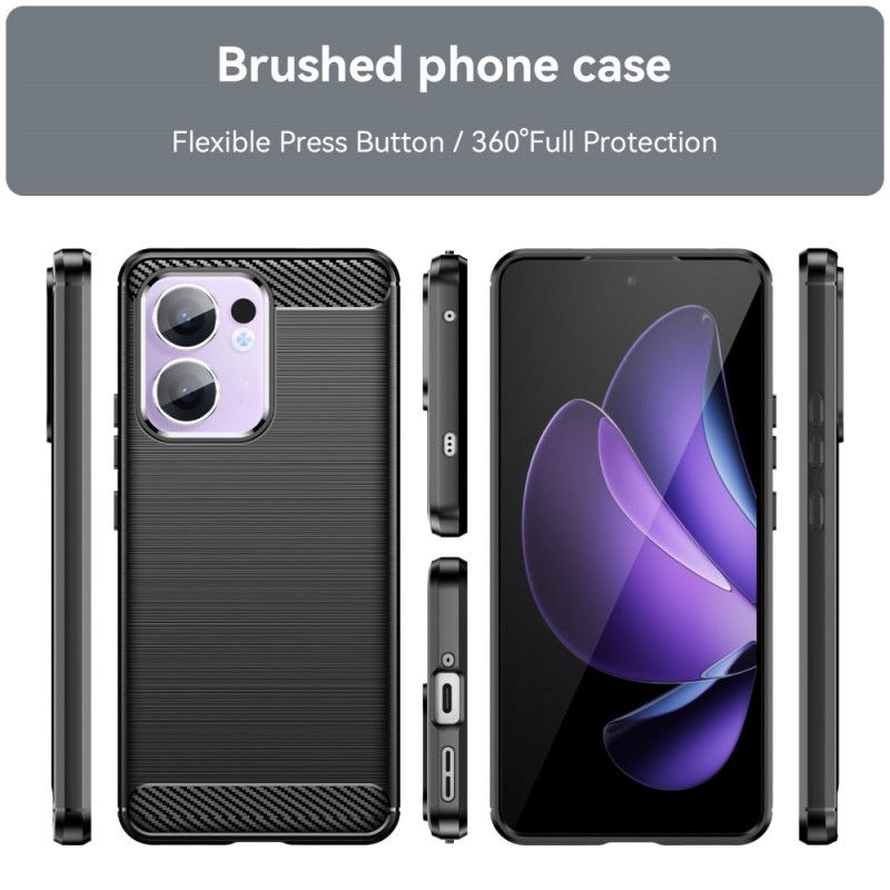 Etui Oppo Reno 13f 4g / 5g / 13 Fs 5g Szczotkowane Włókno Węglowe Etui Ochronne