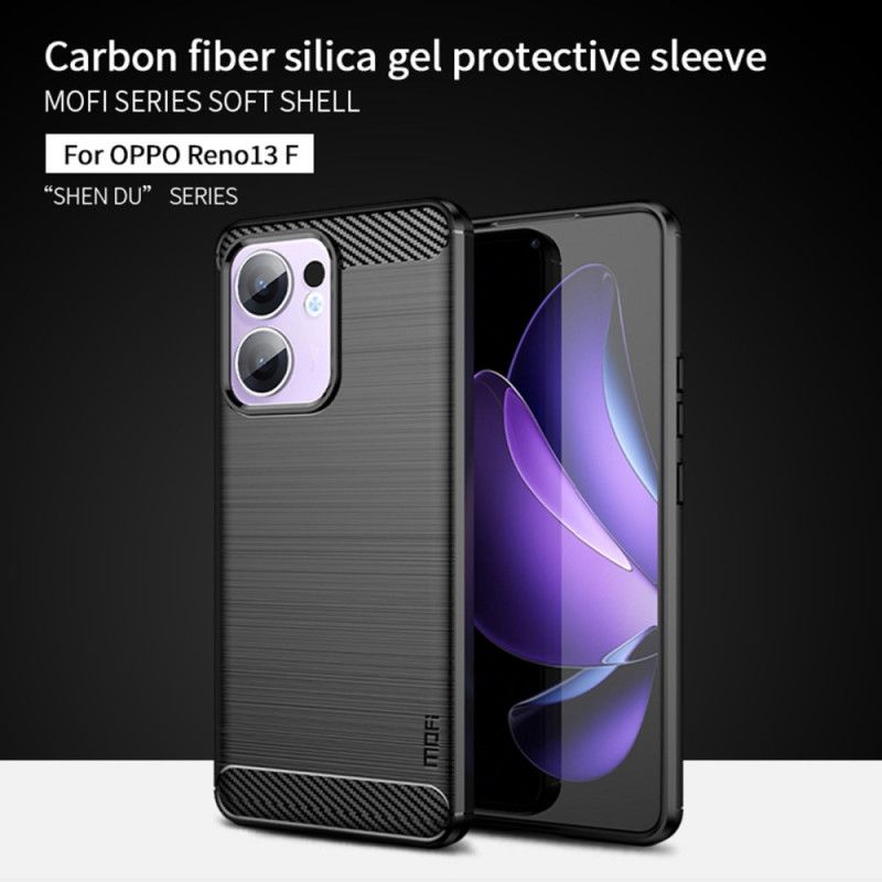 Etui Oppo Reno 13f 4g / 5g / 13 Fs 5g Szczotkowane Włókno Węglowe Etui Ochronne