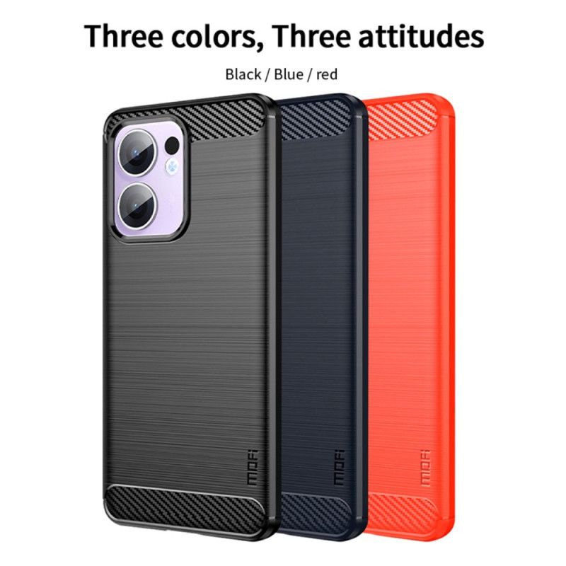Etui Oppo Reno 13f 4g / 5g / 13 Fs 5g Szczotkowane Włókno Węglowe Etui Ochronne