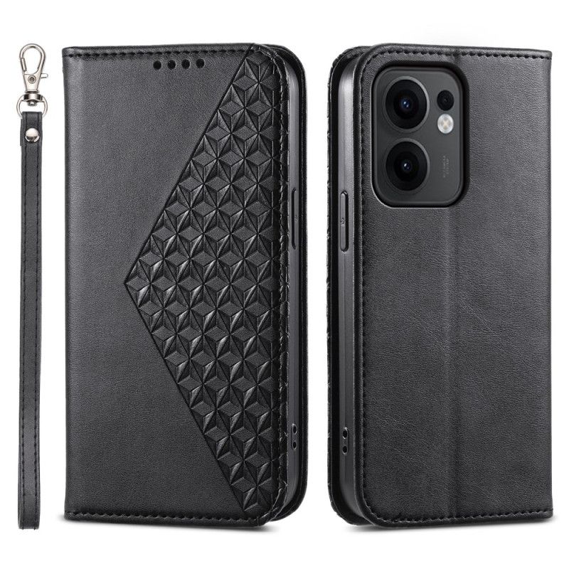 Flip Kotelot Oppo Reno 13f 4g / 5g / 13 Fs 5g Diamenty I Pasek Etui Ochronne