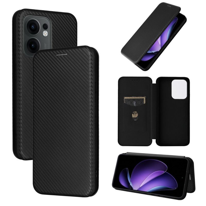 Flip Kotelot Oppo Reno 13f 4g / 5g / 13 Fs 5g Włókno Węglowe