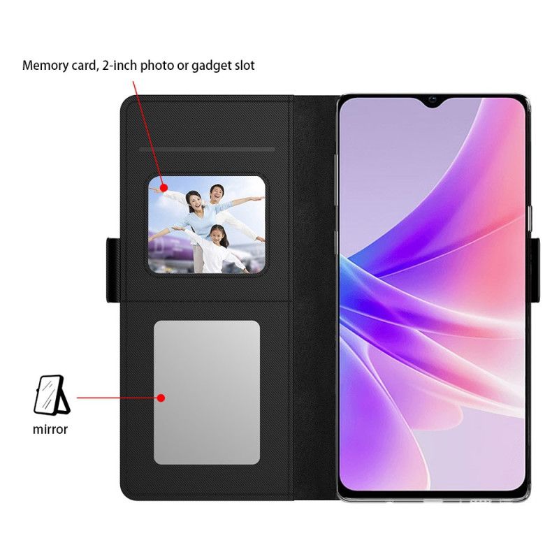 Futerały Oppo Reno 13f 4g / 5g / 13 Fs 5g Etui Na Telefon Lustrzane I Odpinane Etui Na Karty