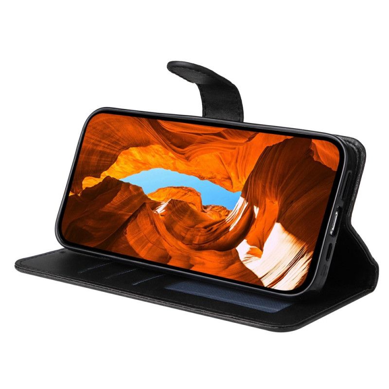 Skórzany Futerał Oppo Reno 13f 4g / 5g / 13 Fs 5g Etui Na Telefon Gładka Skóra Ekologiczna Z Paskiem