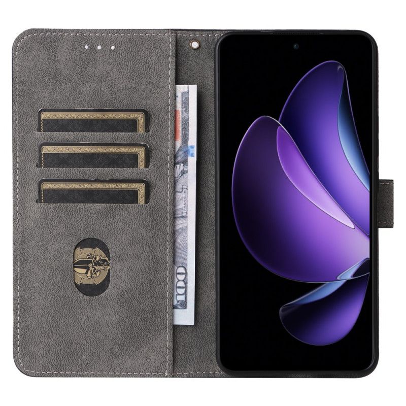 Skórzany Futerał Oppo Reno 13f 4g / 5g / 13 Fs 5g Etui Na Telefon Smycz Rfid Do Portfela