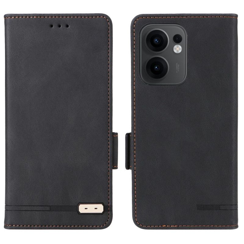 Skórzany Futerał Oppo Reno 13f 4g / 5g / 13 Fs 5g Etui Na Telefon Wzór Retro
