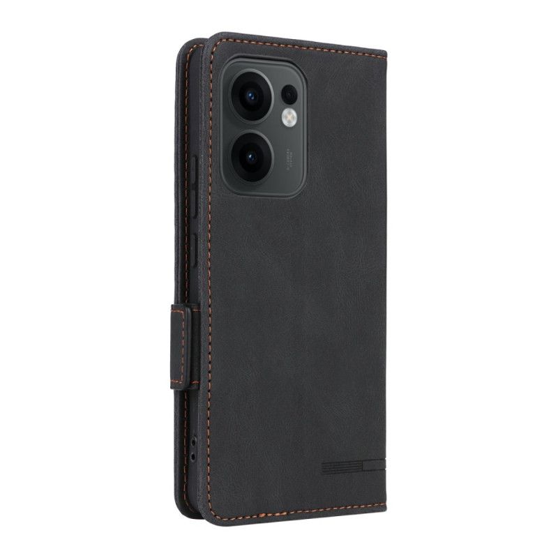 Skórzany Futerał Oppo Reno 13f 4g / 5g / 13 Fs 5g Etui Na Telefon Wzór Retro