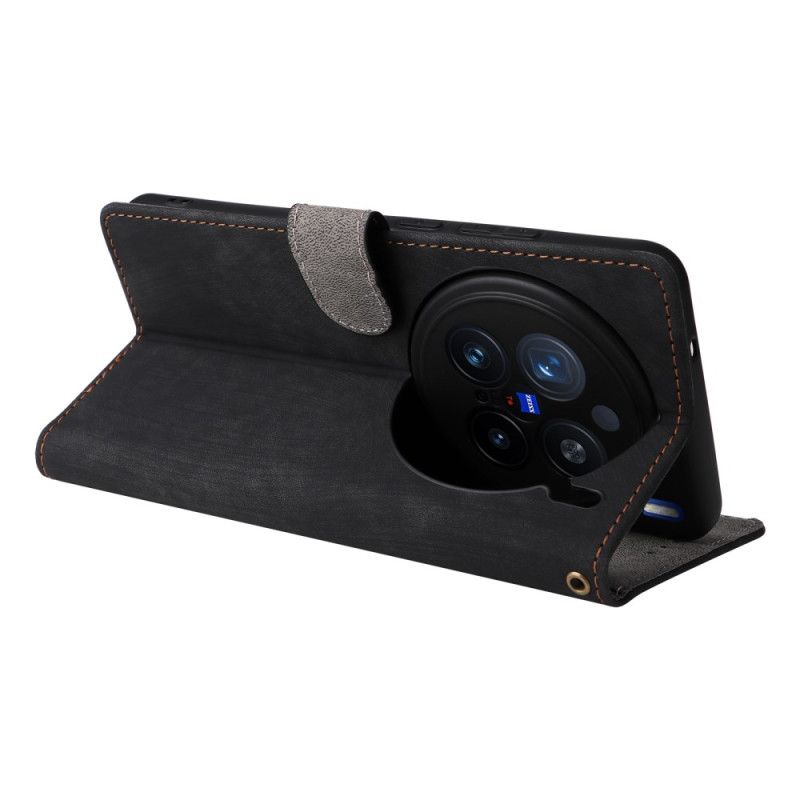 Etui Folio Vivo X200 Pro Pasek Z Efektem Zamszu