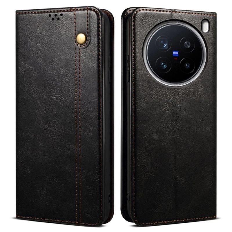 Flip Kotelot Vivo X200 Pro Woskowana Sztuczna Skóra