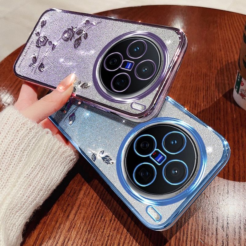 Futerały Vivo X200 Pro Etui Na Telefon Kwiat I Kryształki Kadem