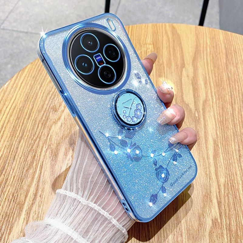 Futerały Vivo X200 Pro Etui Na Telefon Stojak Z Kwiatami I Kryształkami Kadem