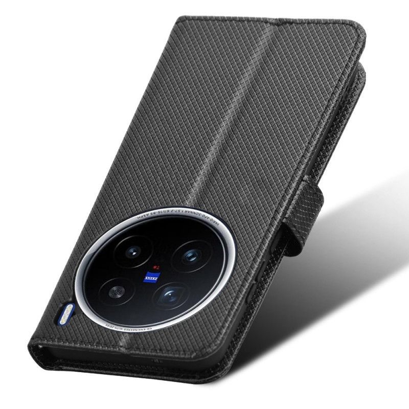 Skórzany Futerał Vivo X200 Pro Etui Na Telefon Tekstura Diamentowa