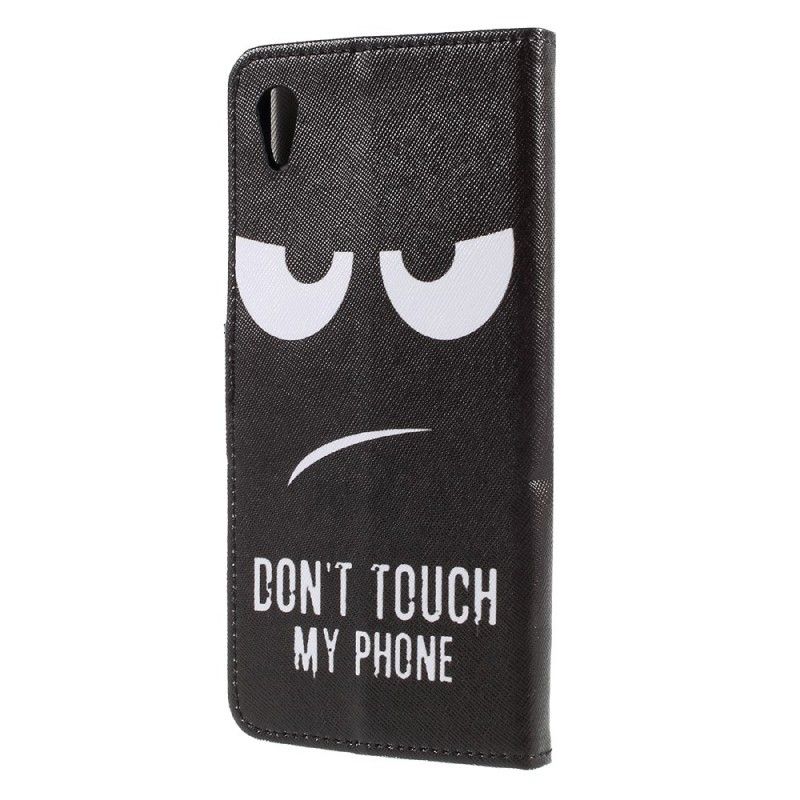 Etui Folio Sony Xperia XA1 Ultra Nie Dotykaj Mojego Telefonu Etui Ochronne