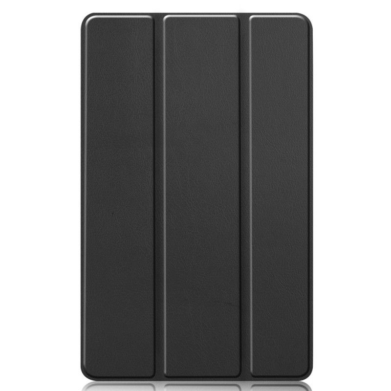 Elegancki Pokrowiec Samsung Galaxy Tab S6 Lite Szary Czarny Mata Z Imitacji Skóry