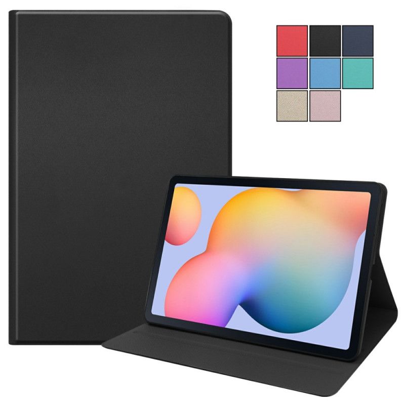 Etui Samsung Galaxy Tab S6 Lite Czerwony Czarny Sztuczna Skóra