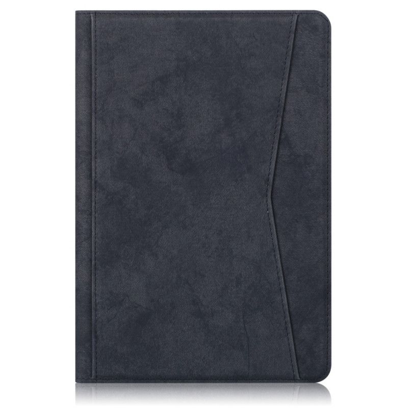 Etui Samsung Galaxy Tab S6 Lite Szary Czarny Matowa Imitacja Skóry