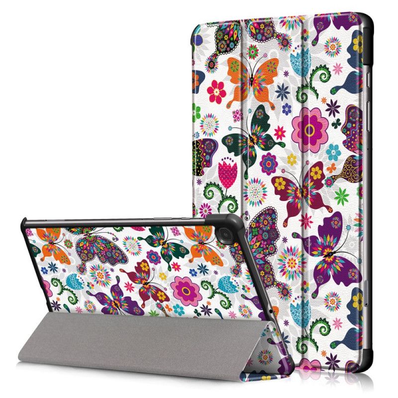 Inteligentna Obudowa Samsung Galaxy Tab S6 Lite Wzmocnione Motyle I Kwiaty