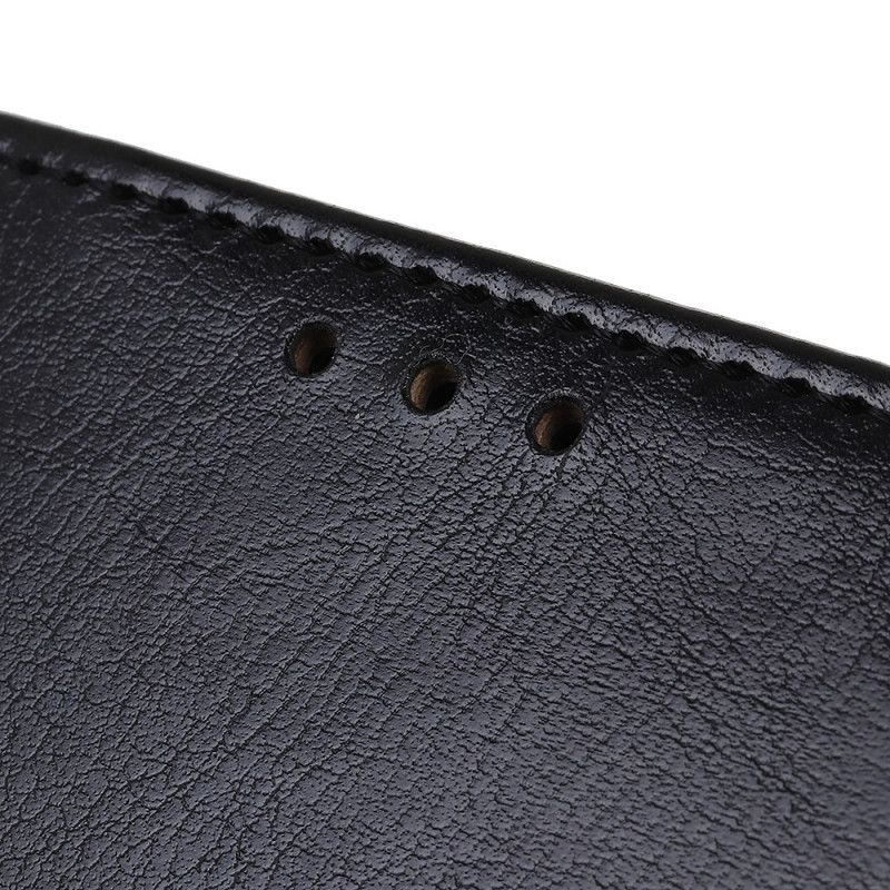 Etui Folio Samsung Galaxy S21 Ultra 5G Biały Czarny Wyrafinowany Efekt Błyszczącej Skóry Etui Ochronne