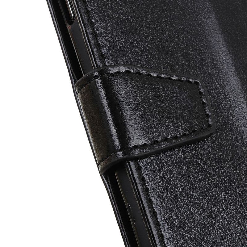 Etui Folio Samsung Galaxy S21 Ultra 5G Biały Czarny Wyrafinowany Efekt Błyszczącej Skóry Etui Ochronne
