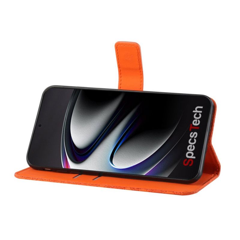 Etui Folio Samsung Galaxy S21 Ultra 5G Biały Czarny Wzór Gobelinu