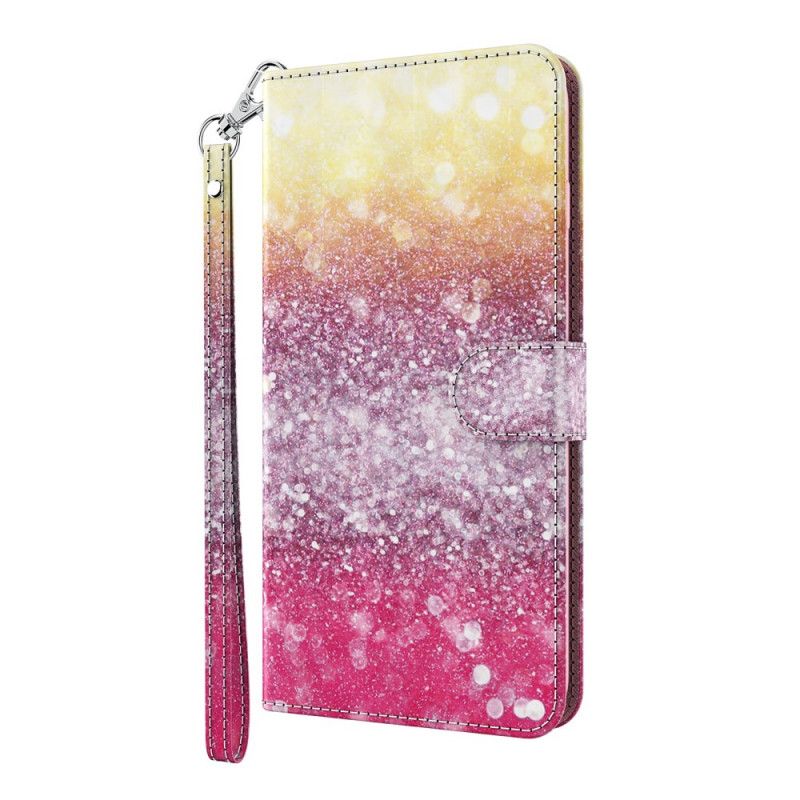 Etui Folio Samsung Galaxy S21 Ultra 5G Magenta Brokatowy Gradient Etui Ochronne