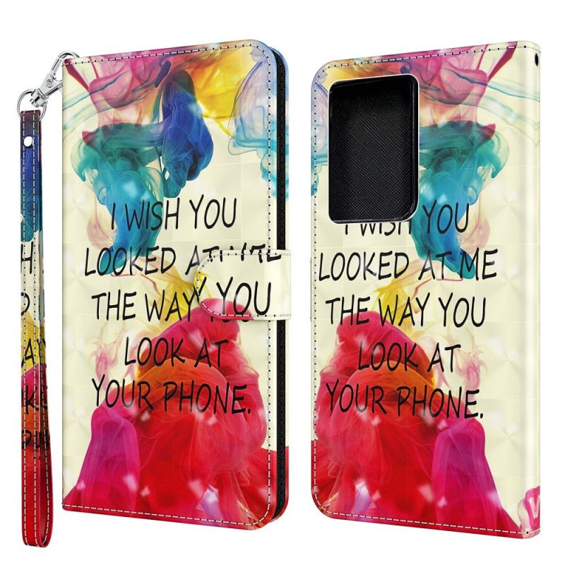 Etui Folio Samsung Galaxy S21 Ultra 5G Punkt Świetlny. Który Chcę Z Paskiem Etui Ochronne