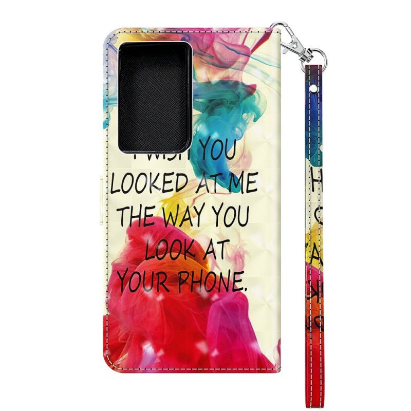 Etui Folio Samsung Galaxy S21 Ultra 5G Punkt Świetlny. Który Chcę Z Paskiem Etui Ochronne