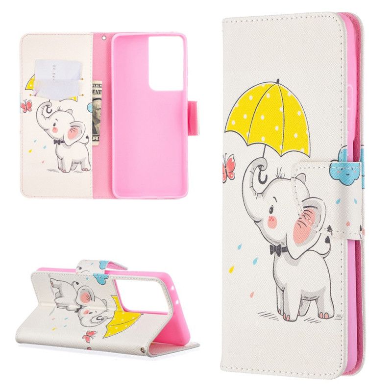 Etui Folio Samsung Galaxy S21 Ultra 5G Słoniątko Etui Ochronne