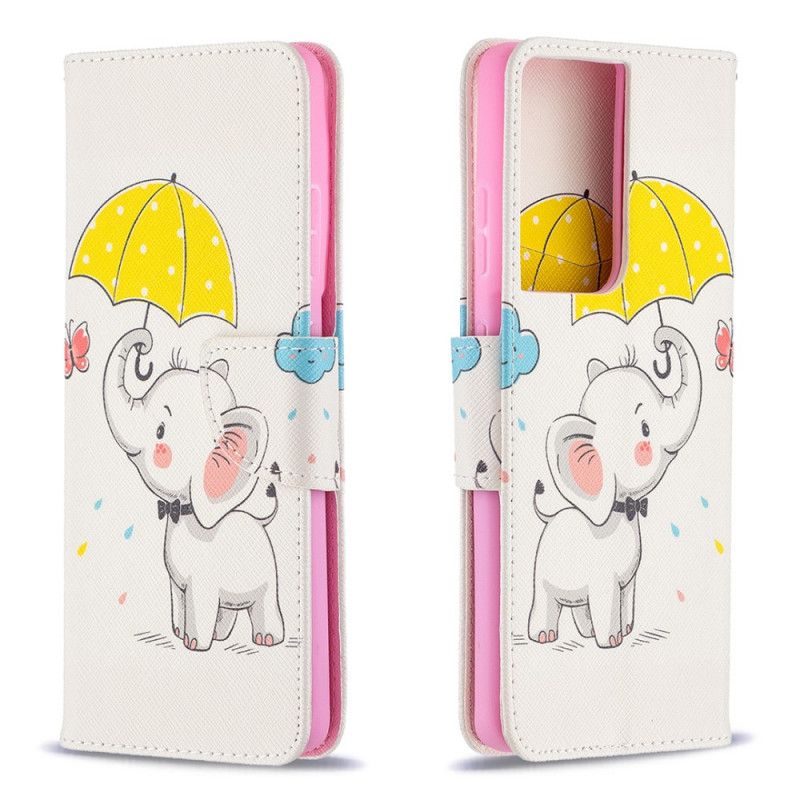 Etui Folio Samsung Galaxy S21 Ultra 5G Słoniątko Etui Ochronne