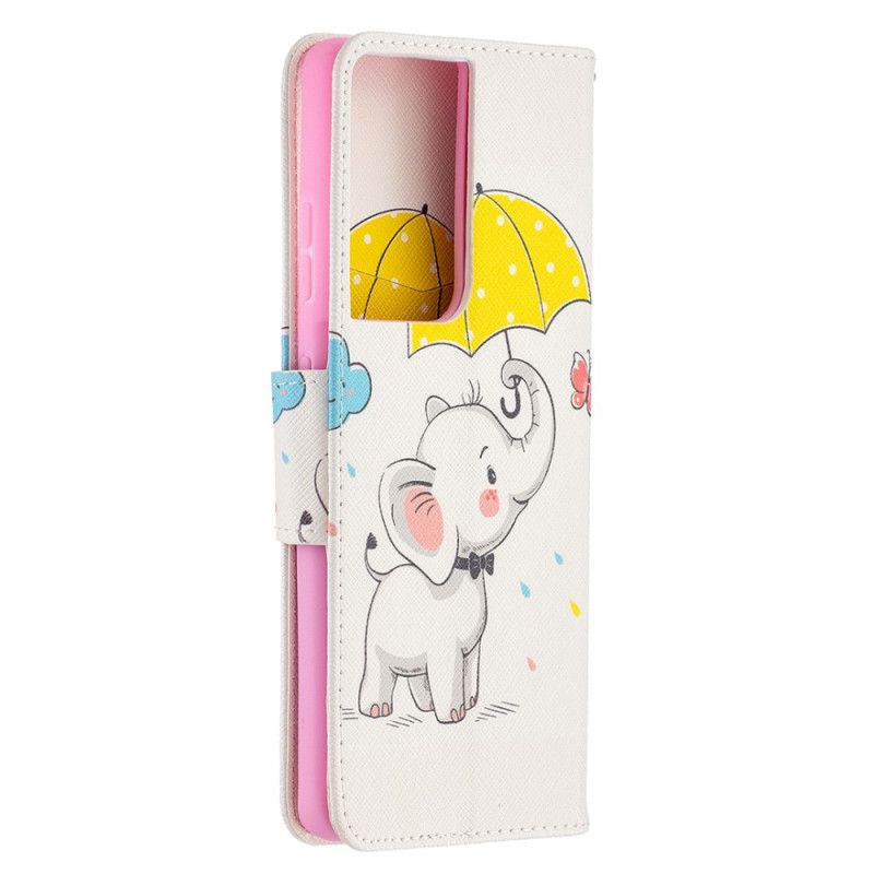 Etui Folio Samsung Galaxy S21 Ultra 5G Słoniątko Etui Ochronne
