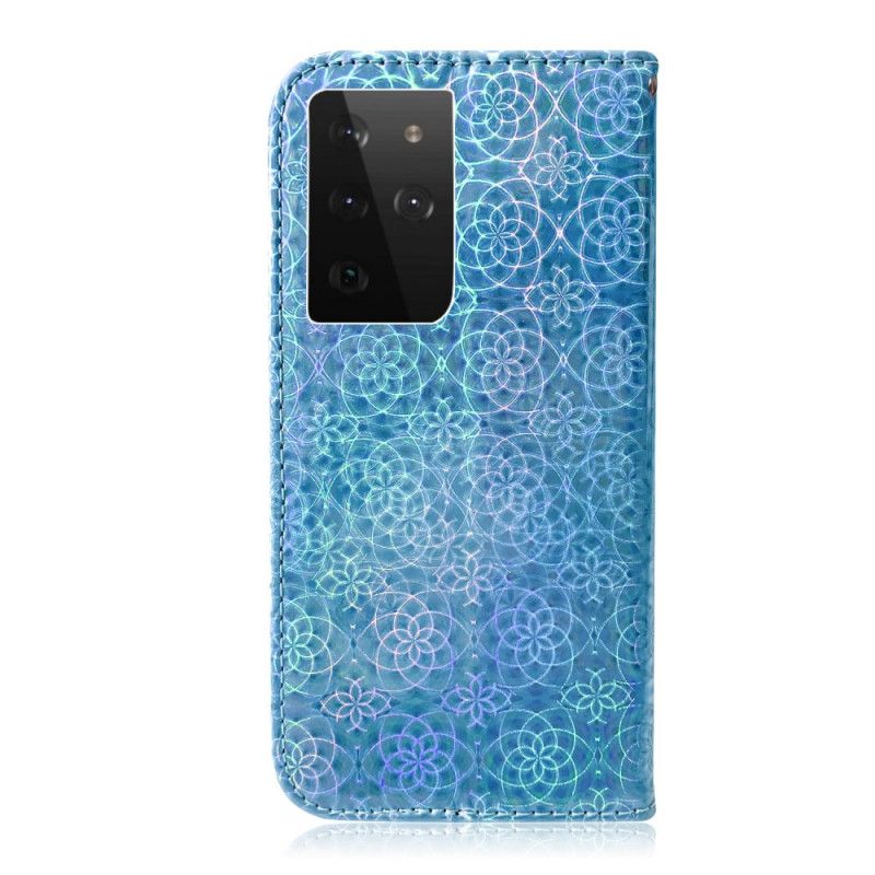 Etui Folio Samsung Galaxy S21 Ultra 5G Szary Czarny Czysty Kolor Etui Ochronne