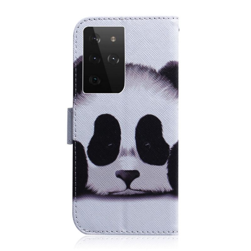 Etui Folio Samsung Galaxy S21 Ultra 5G Twarz Pandy
