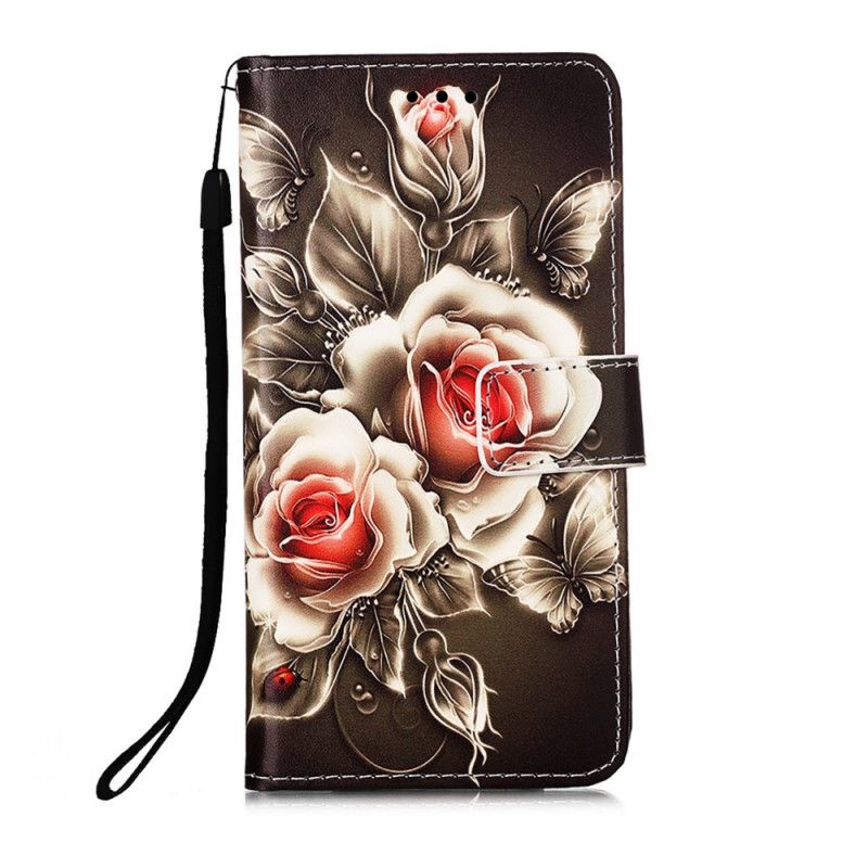 Etui Folio Samsung Galaxy S21 Ultra 5G Złote Róże Etui Ochronne