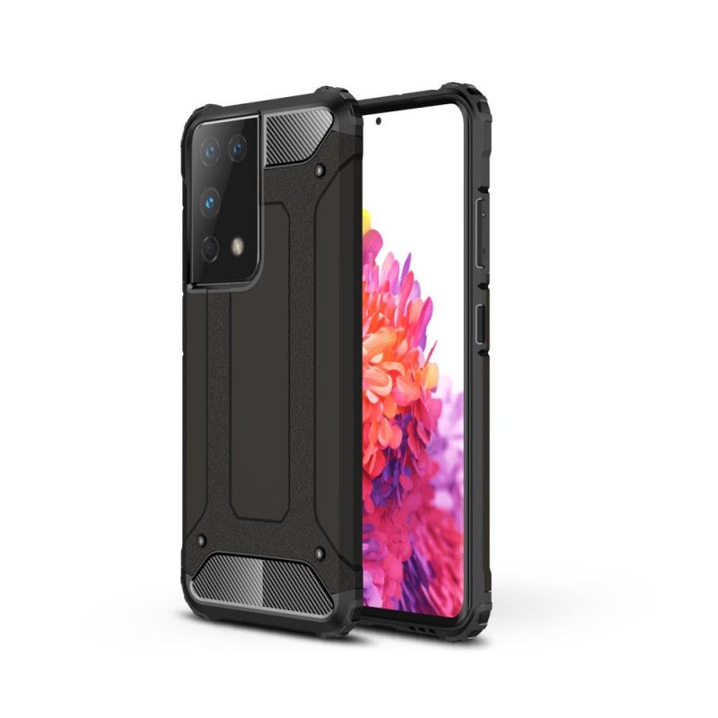 Etui Samsung Galaxy S21 Ultra 5G Biały Czarny Ocalały