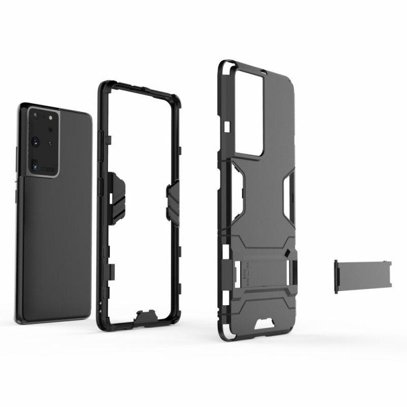 Etui Samsung Galaxy S21 Ultra 5G Czerwony Czarny Ultra Odporny