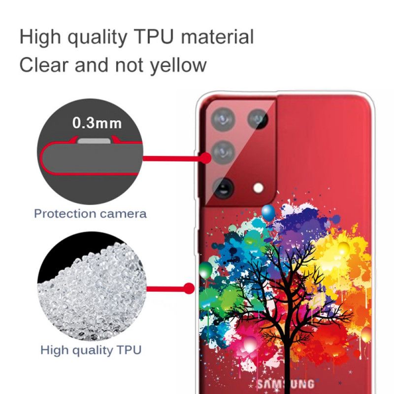 Etui Samsung Galaxy S21 Ultra 5G Drzewo Akwarelowe