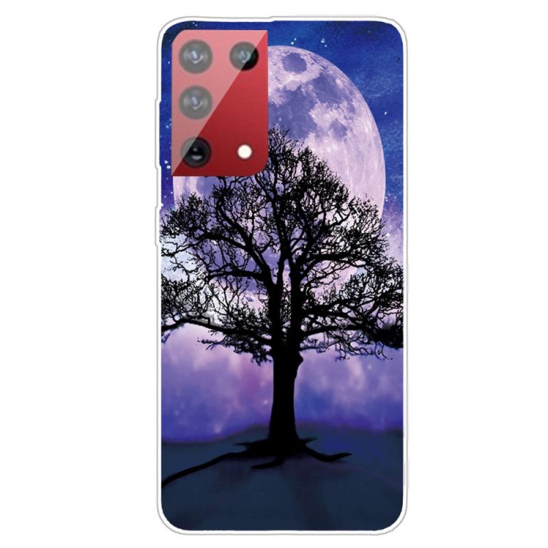 Etui Samsung Galaxy S21 Ultra 5G Drzewo I Księżyc Etui Ochronne