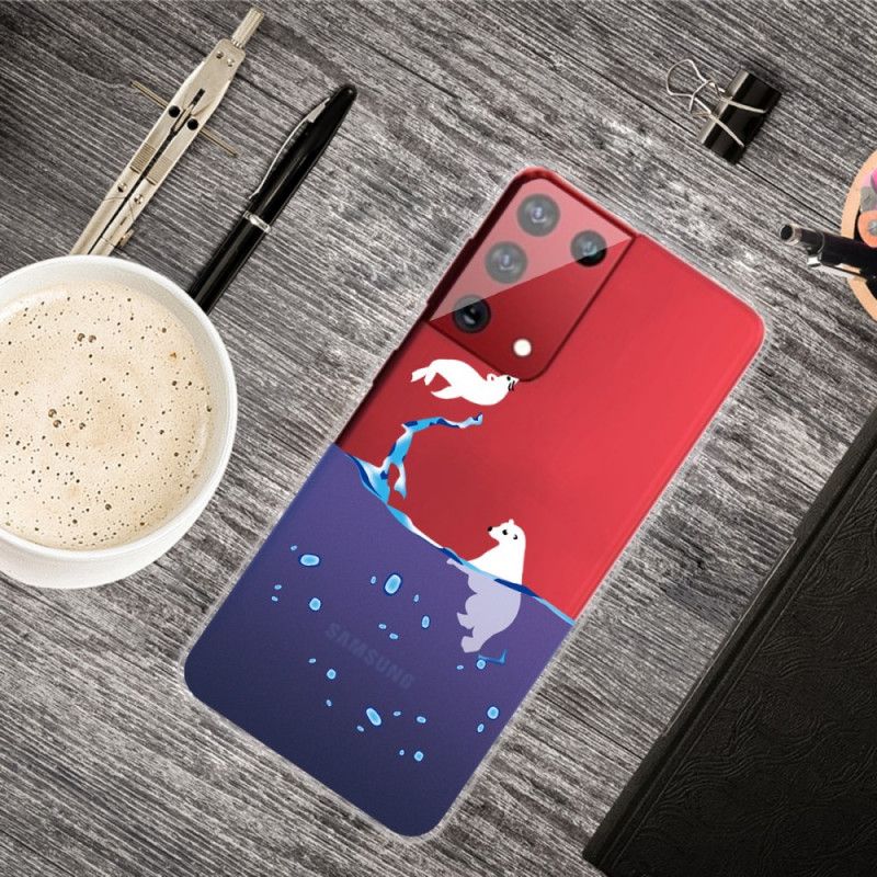 Etui Samsung Galaxy S21 Ultra 5G Gry Morskie