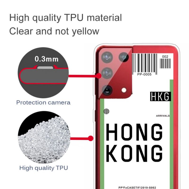 Etui Samsung Galaxy S21 Ultra 5G Karta Pokładowa Do Hongkongu Etui Ochronne
