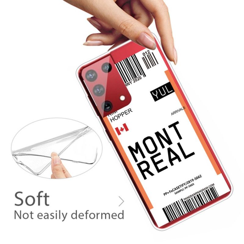 Etui Samsung Galaxy S21 Ultra 5G Karta Pokładowa Do Montrealu Etui Ochronne