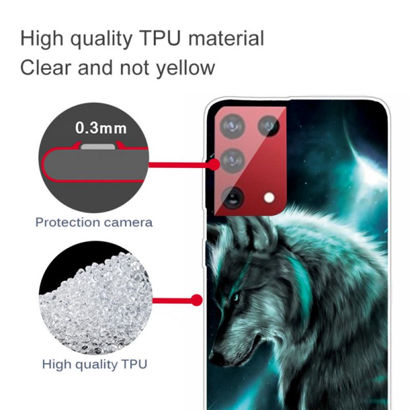 Etui Samsung Galaxy S21 Ultra 5G Królewski Wilk Etui Ochronne