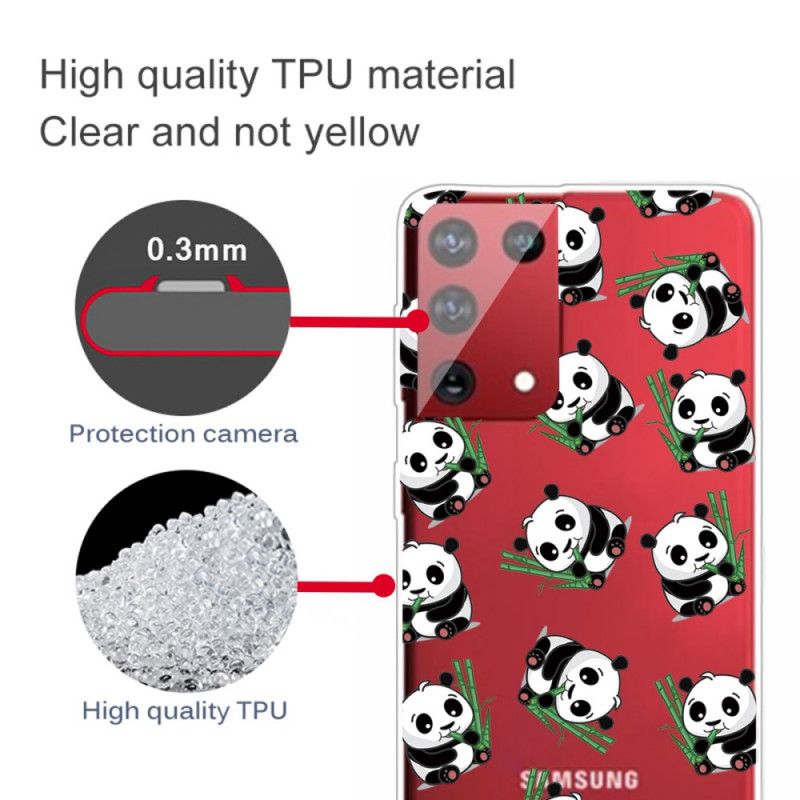 Etui Samsung Galaxy S21 Ultra 5G Małe Pandy Etui Ochronne