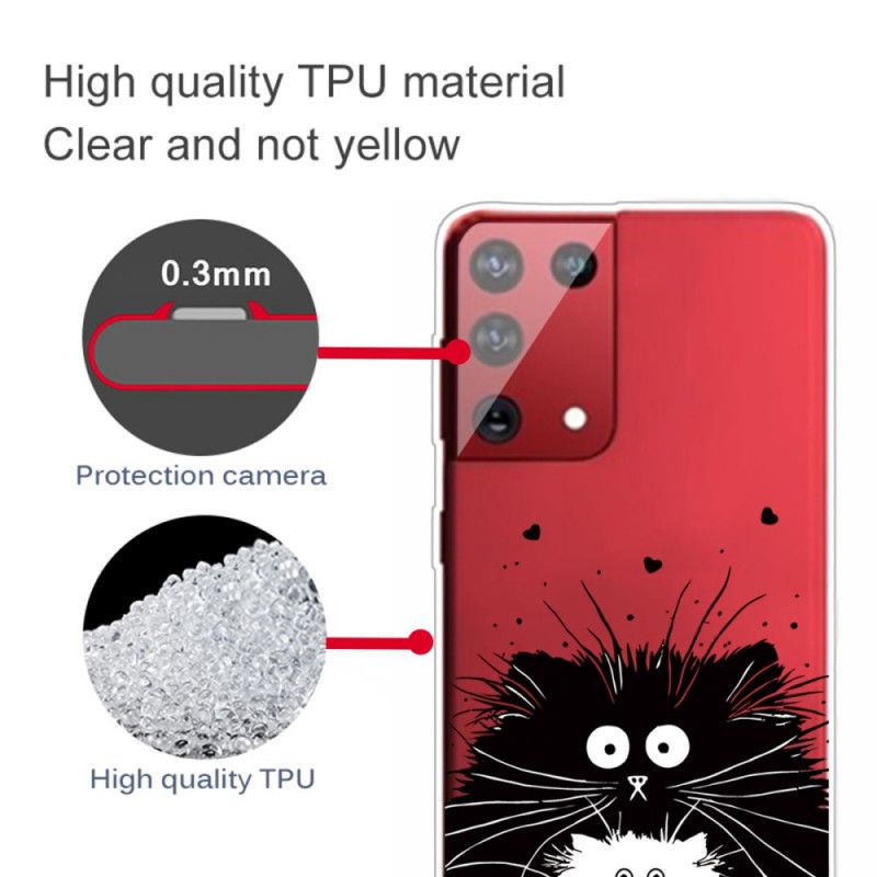 Etui Samsung Galaxy S21 Ultra 5G Obserwuj Koty Etui Ochronne