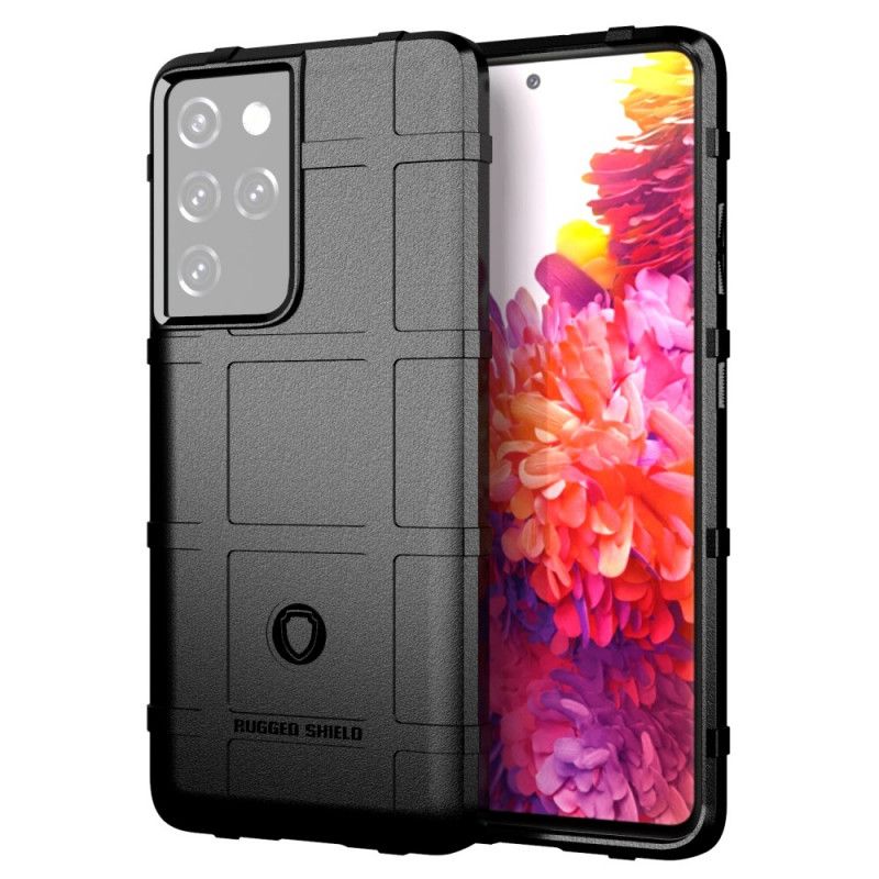 Etui Samsung Galaxy S21 Ultra 5G Szary Czarny Wytrzymała Tarcza