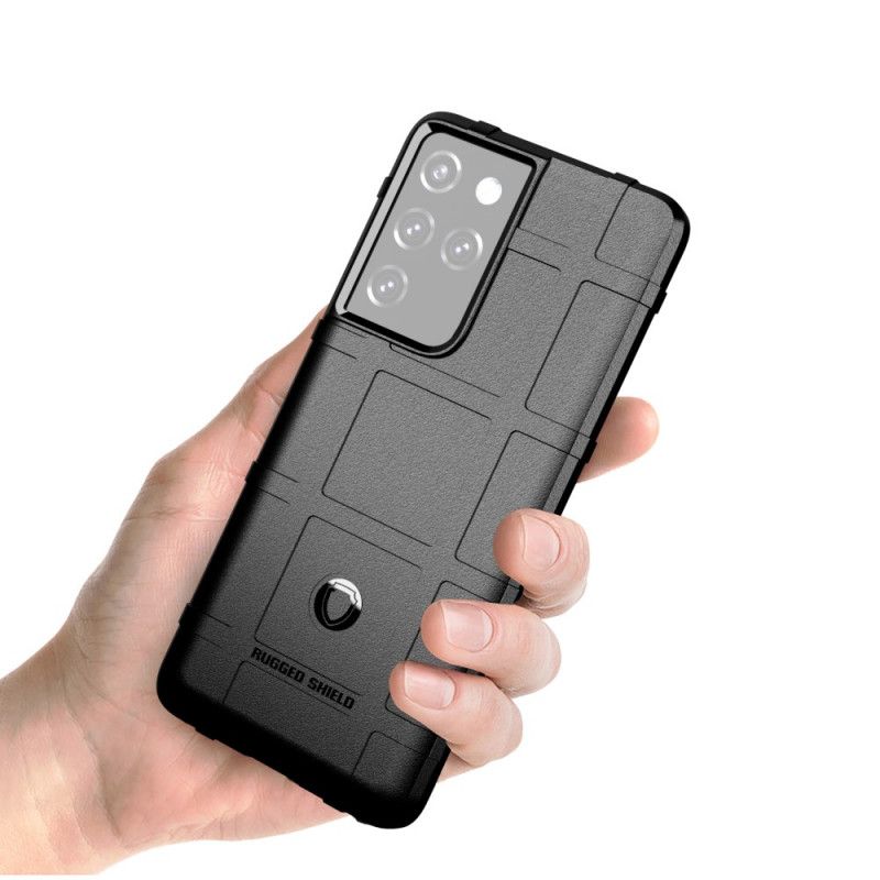 Etui Samsung Galaxy S21 Ultra 5G Szary Czarny Wytrzymała Tarcza