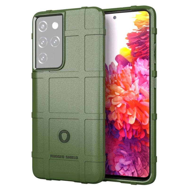 Etui Samsung Galaxy S21 Ultra 5G Szary Czarny Wytrzymała Tarcza
