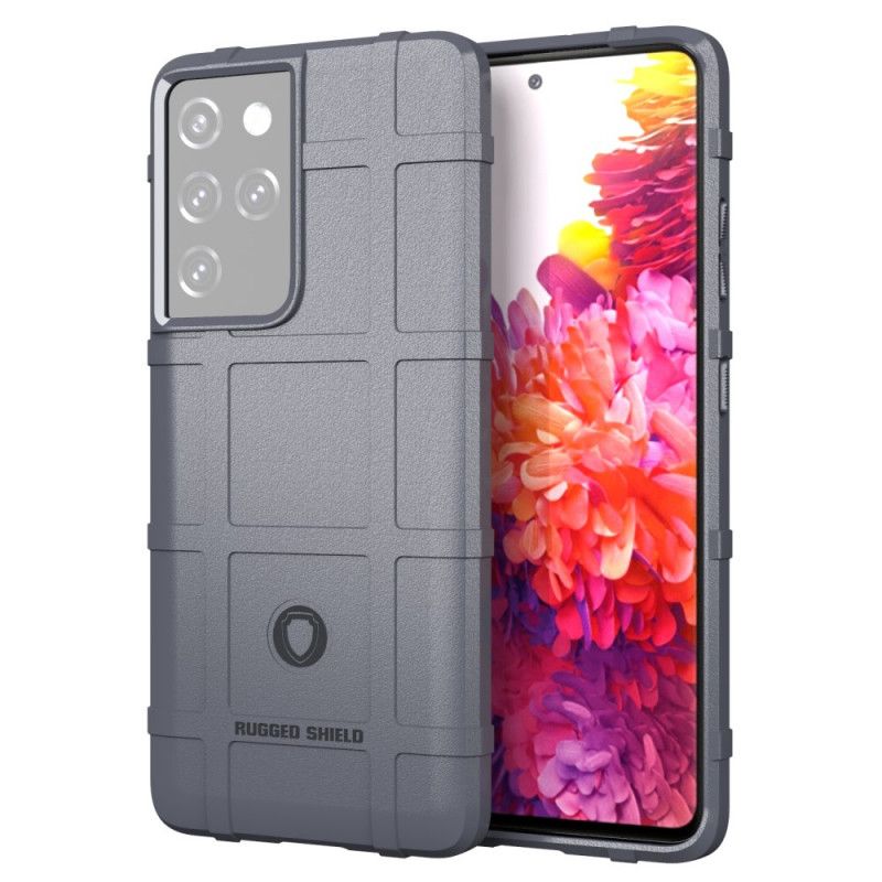 Etui Samsung Galaxy S21 Ultra 5G Szary Czarny Wytrzymała Tarcza