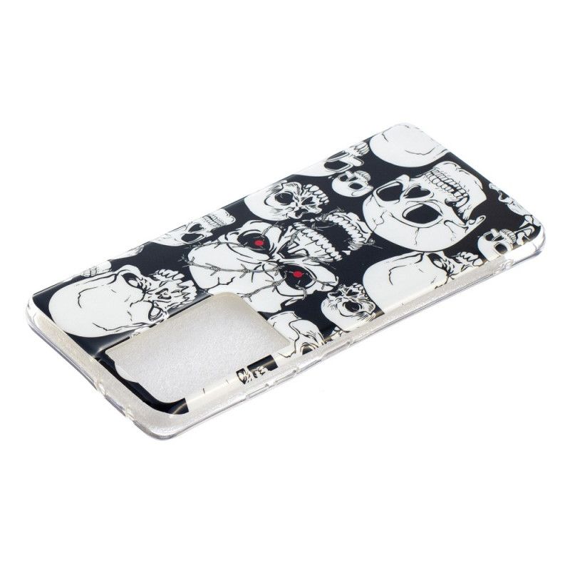 Etui Samsung Galaxy S21 Ultra 5G Uwaga Fluorescencyjne Czaszki