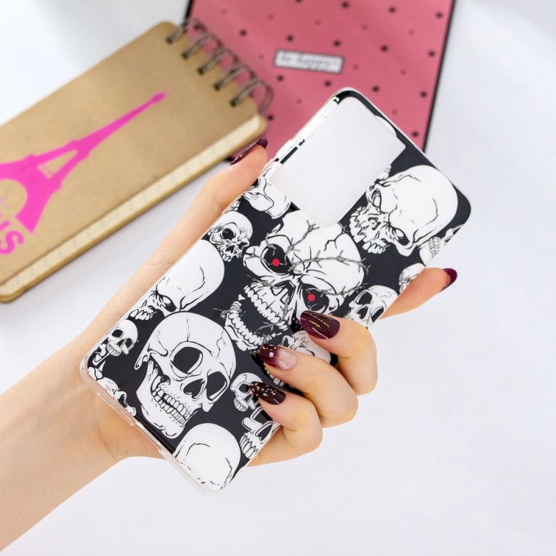 Etui Samsung Galaxy S21 Ultra 5G Uwaga Fluorescencyjne Czaszki