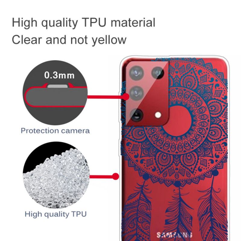 Etui Samsung Galaxy S21 Ultra 5G Wyjątkowa Kwiatowa Mandala Etui Ochronne